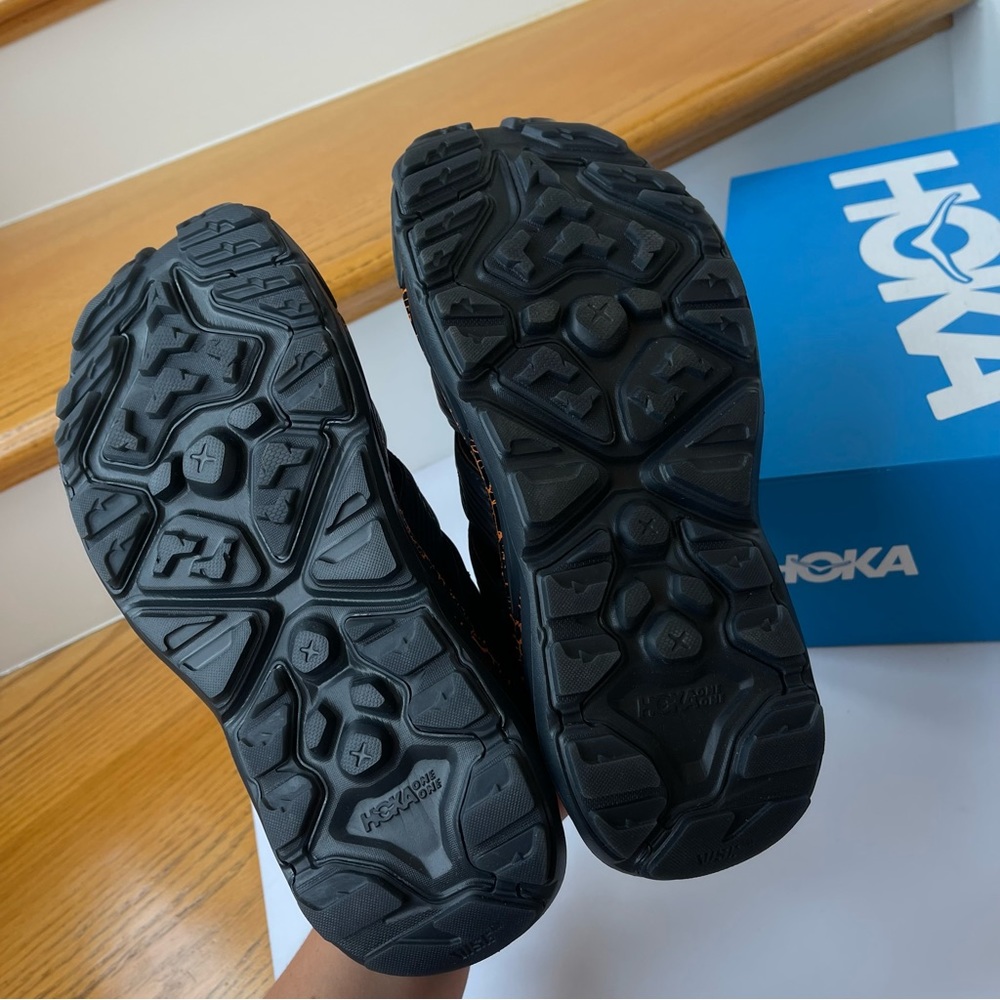 NWT Hoka Hopara Hiking Sandal Wet / Dry exploring shoe - blue graphite / orange - Picture 6 of 12